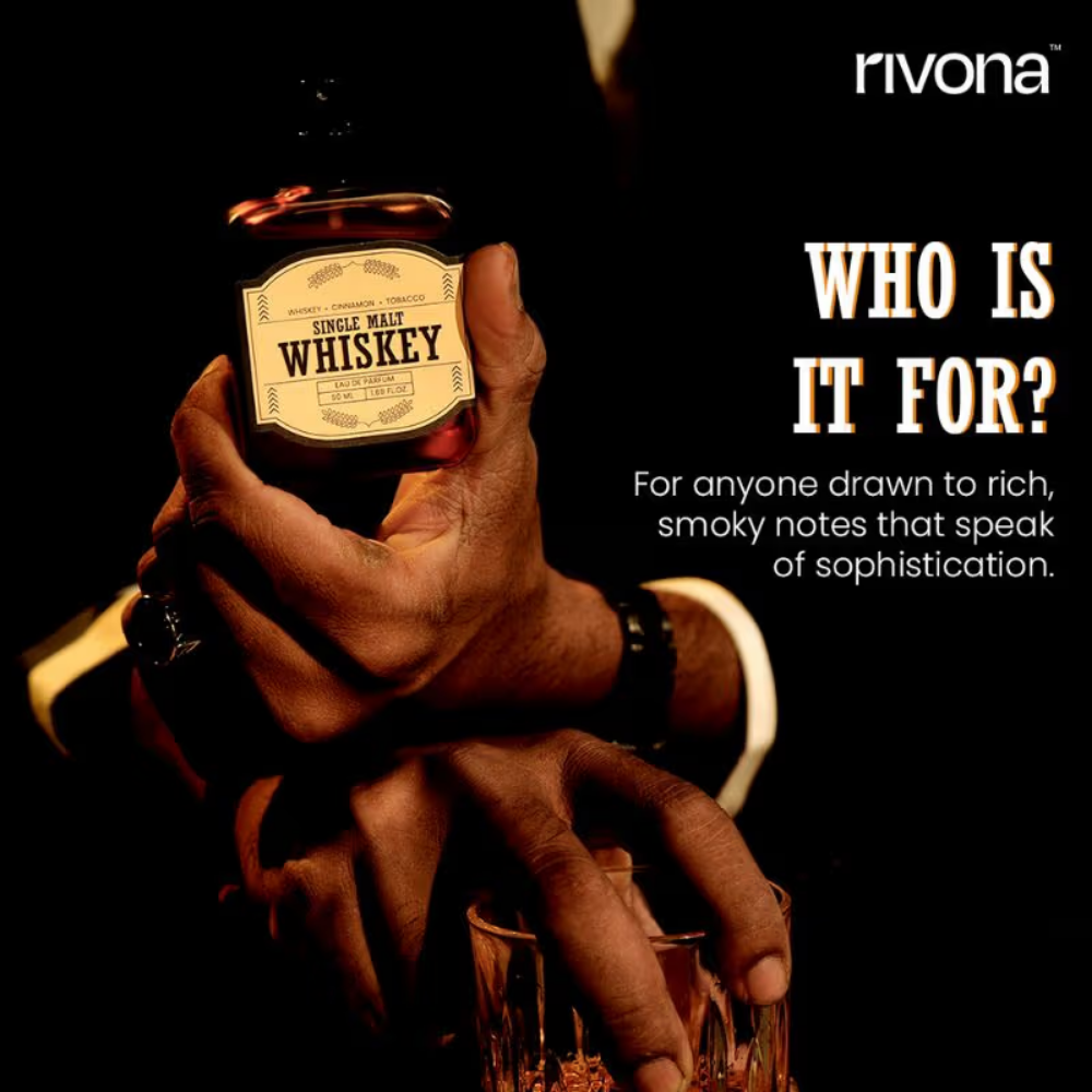 Rivona Naturals Single Malt Whiskey Eau De Parfum For Long Lasting Everday Fragrance