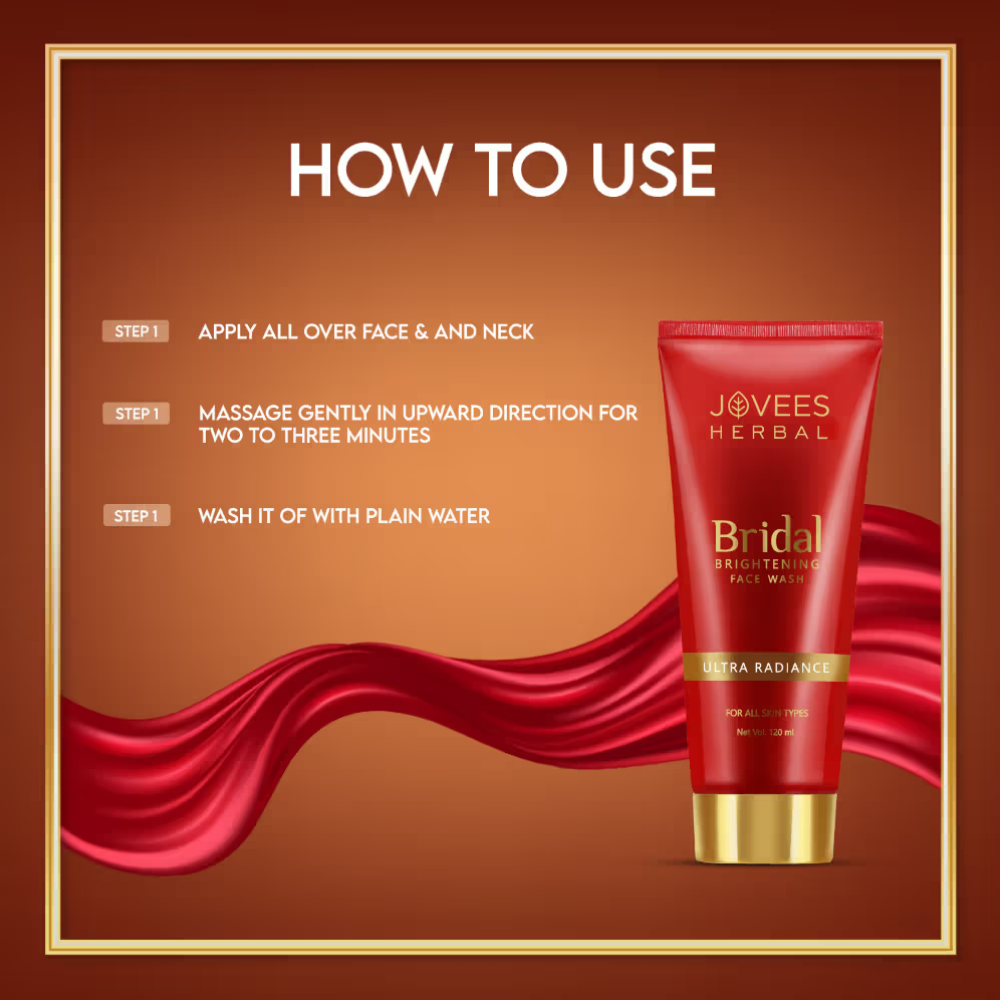 Jovees Herbal Bridal Brightening Face Wash For Ultra Radiance & Brightening Skin For All Skin Types