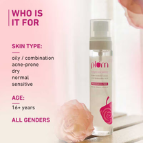 Plum Bulgarian Valley Rose Water Alcohol-Free Spray Toner With Hyaluronic Acid- Hydrates & Refreshes