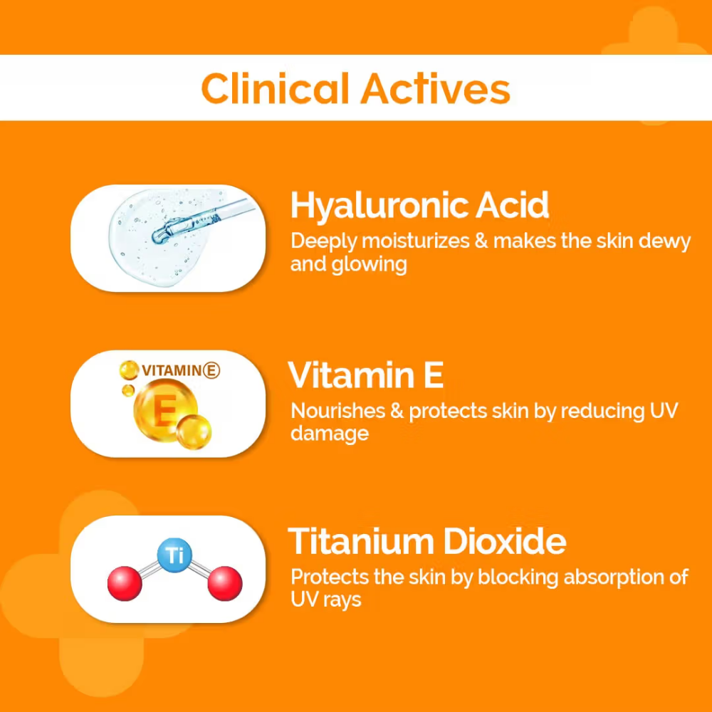 The Derma Co Radiance Combo - 10% Vitamin C Serum & 1% Hyaluronic Sunscreen Gel SPF 50 PA++++