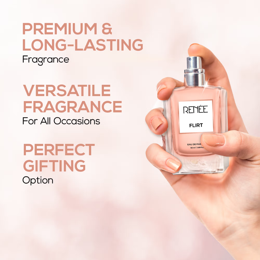 Renee Cosmetics Flirt Eau De Parfum, Luxury Perfume for Women, Premium, Long-Lasting Elegance