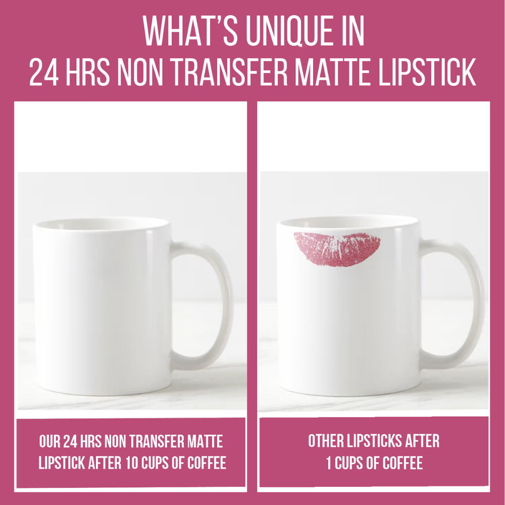 Insight Cosmetics 24 Hrs Non Transfer Matte Lipstick, Creamy Texture Matte Finish, Waterproof