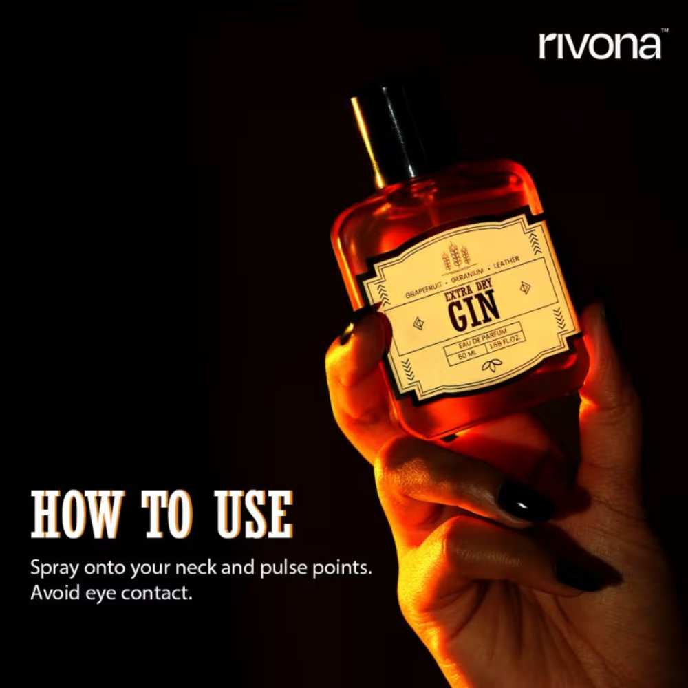 Rivona Naturals Extra Dry Gin Eau De Parfum For Long Lasting Everyday Fragrance
