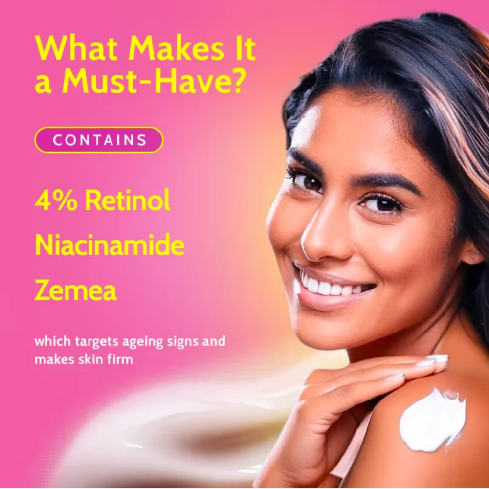 Chemist At Play 4% Retinol Body Lotion For Anti-aging Niacinamide Moisturizer Cream Dry & Oily Skin
