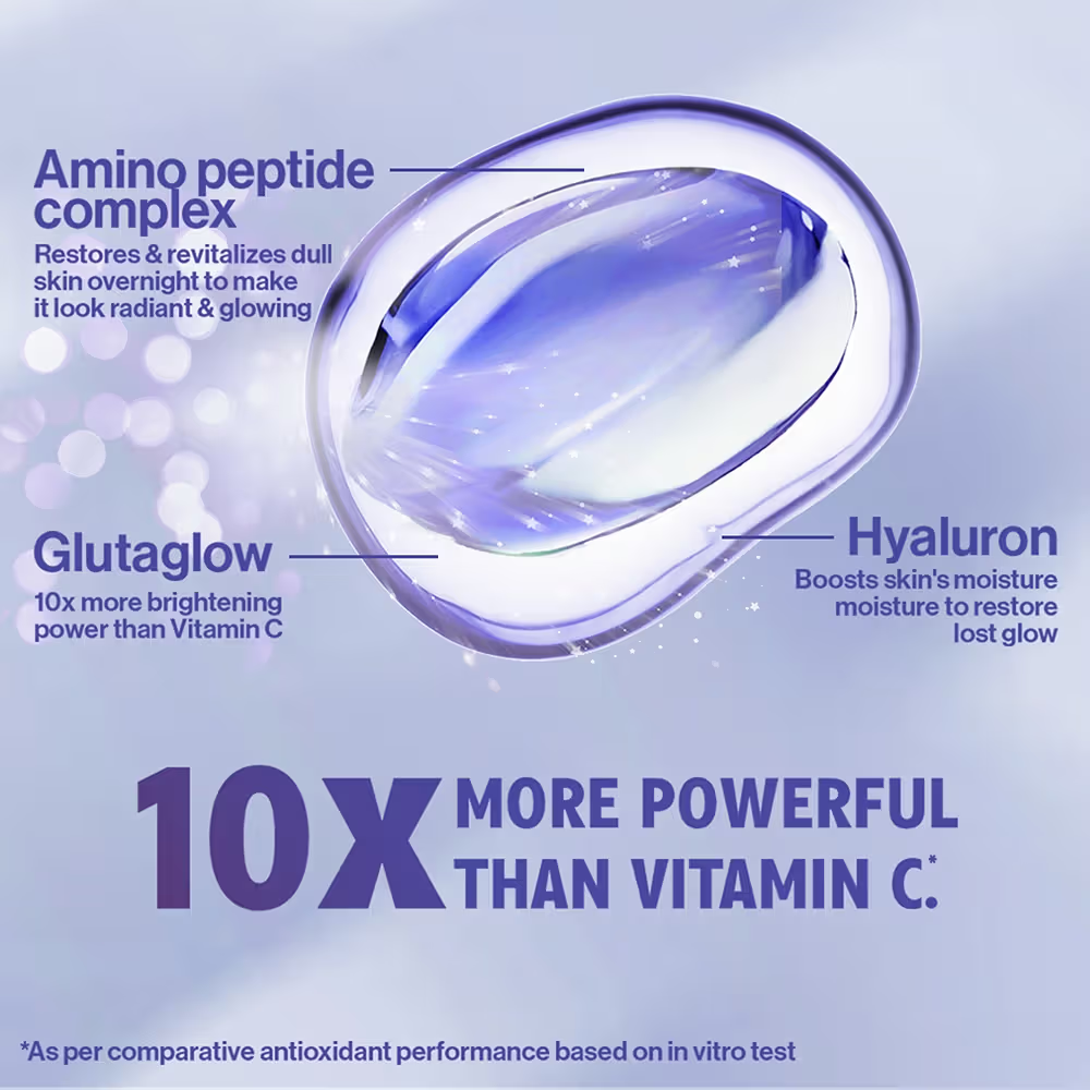 Vaseline Gluta-Hya Overnight Radiance, Serum-In-Lotion, With Amino Peptide And GlutaGlow