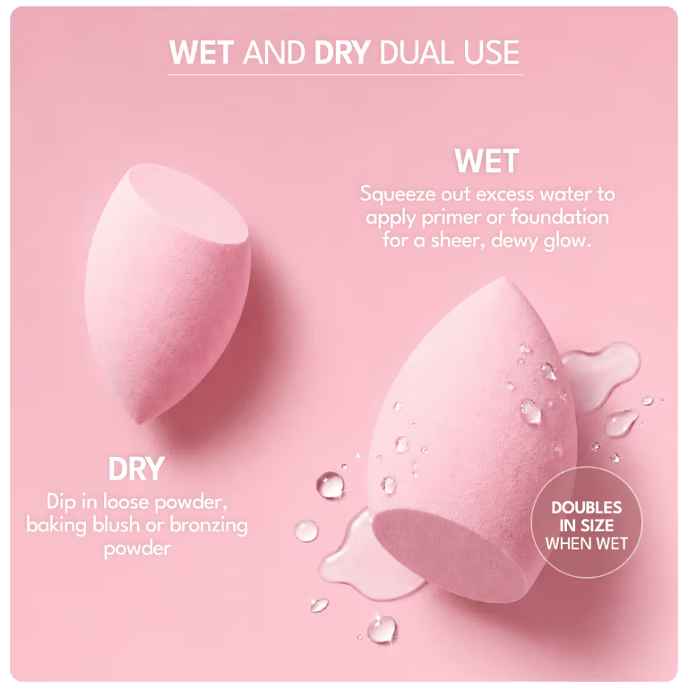 Flicka Beauty Blender Sponge With Case Super Soft Easy Blend & Precise Application For Makeup
