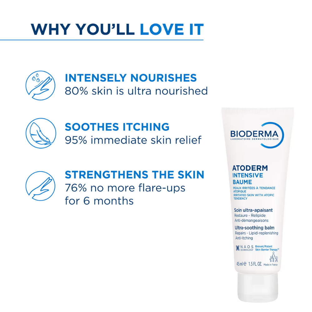 Bioderma Atoderm Intensive Ultra Soothing Baume-Ceramides & Canola Oil-Eczema Prone Skin