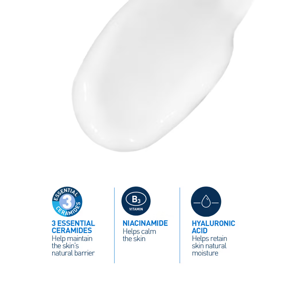 CeraVe PM Facial Moisturizer Lightweight Night Cream with Ceramides, Niacinamide & Hyaluronic Acid