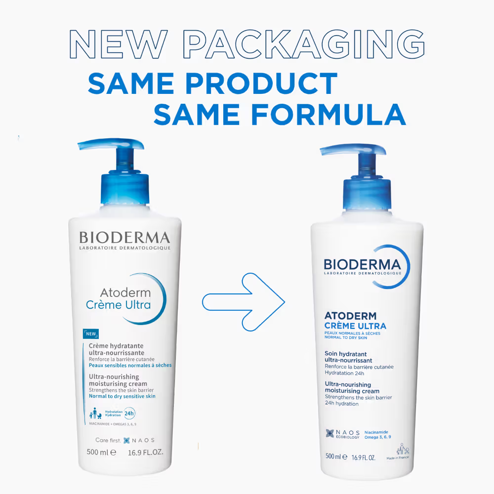 Bioderma Atoderm Creme Ultra-Nourising Moisturising Cream Boosts Hyaluronic Acid, Ceramides