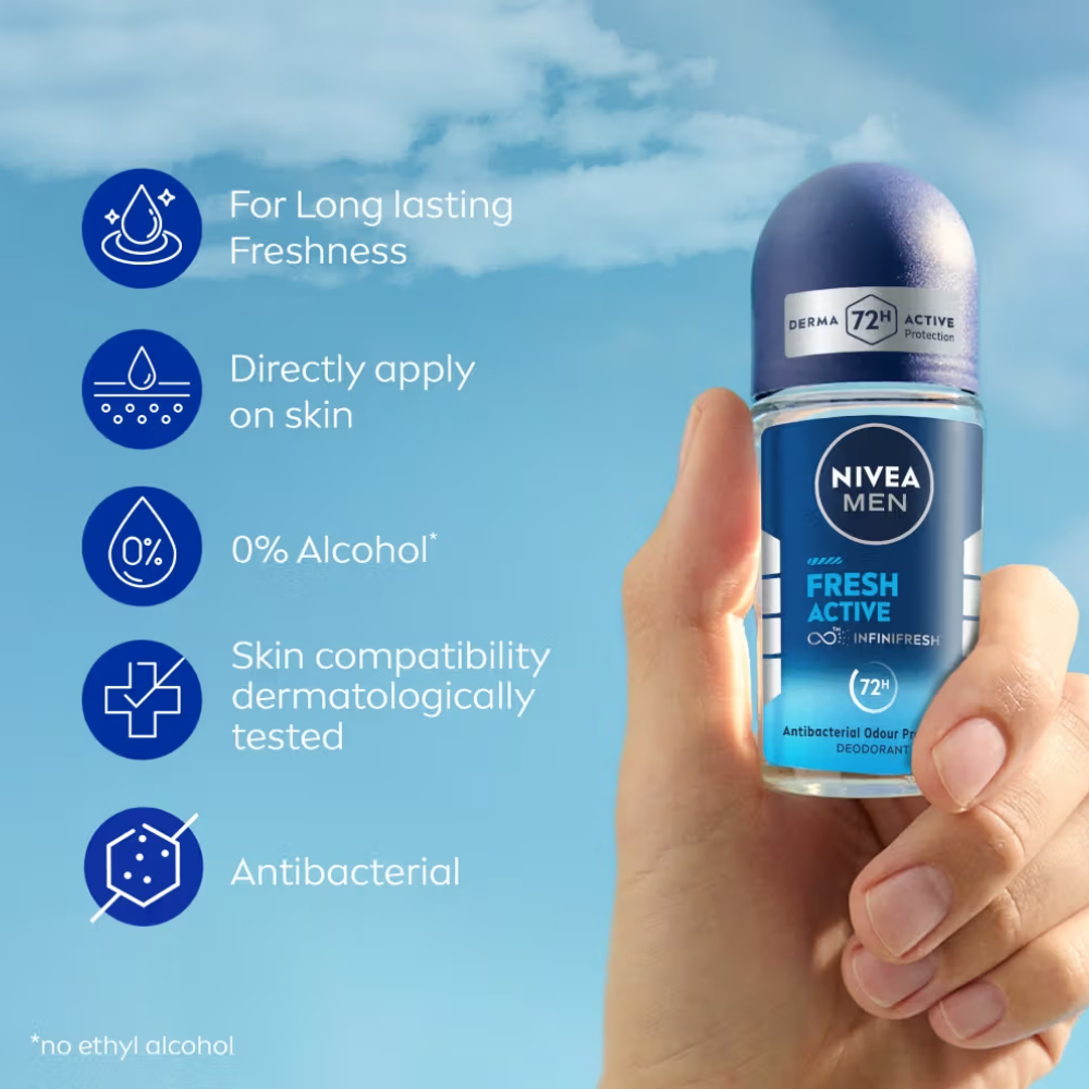 NIVEA Body Roll On (Fresh Active)