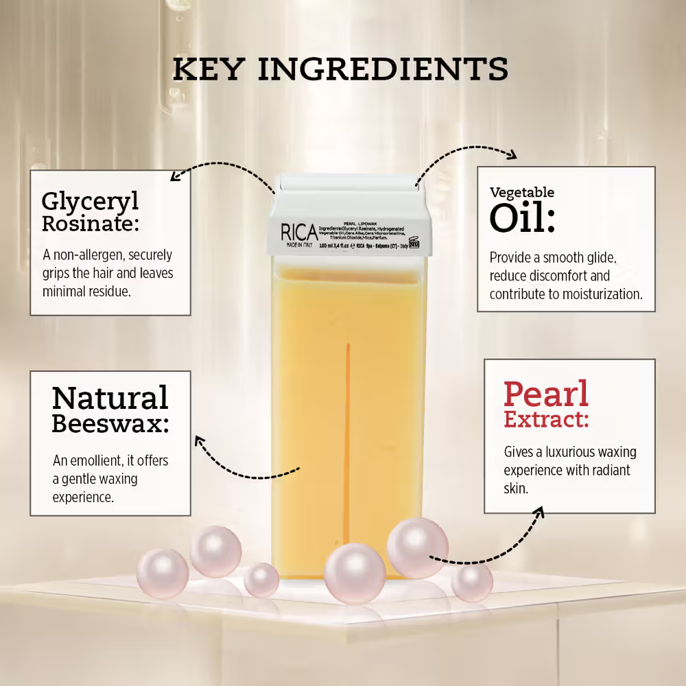 Rica Pearl Liposoluable Wax Refill For All Skin Type With Glyceryl Rosinate & Natural Beeswax
