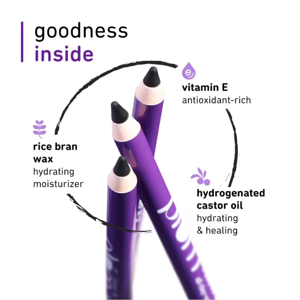 Plum Natur Studio All-Day-Wear Kohl Kajal - Black Brilliance With Free Sharpener