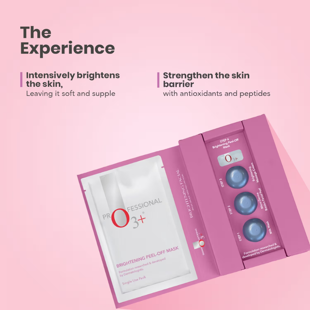 O3+ Brightening Facial Single Dose Kit for Glow Boosting, Reducing Uneven Skin Tone | All Skin Types