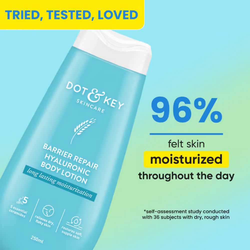Dot & Key Blueberry Hydrate Barrier Repair Body Lotion, Long-Lasting Moisturization