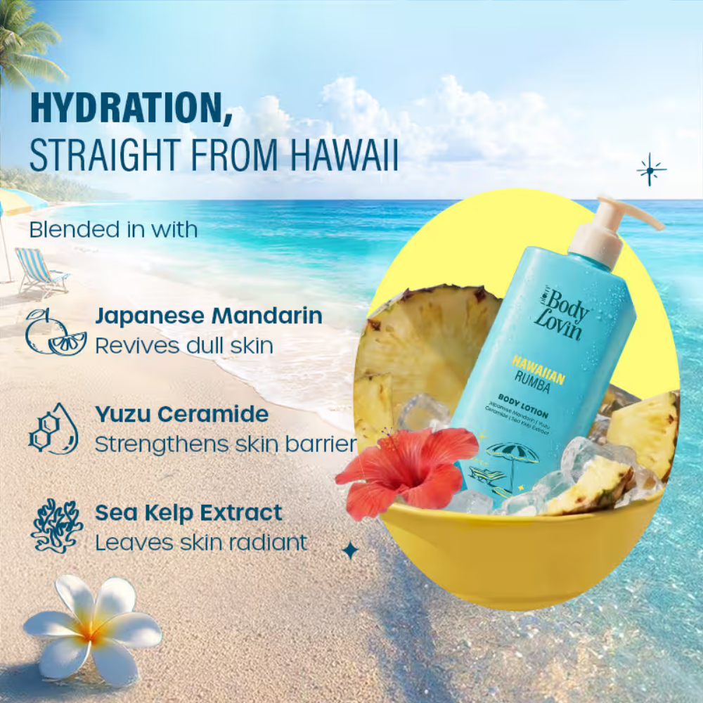 Plum BodyLovin Hawaiian Rumba Body Lotion Hydrating & Brightening Lightweight Gel-Cream Formula