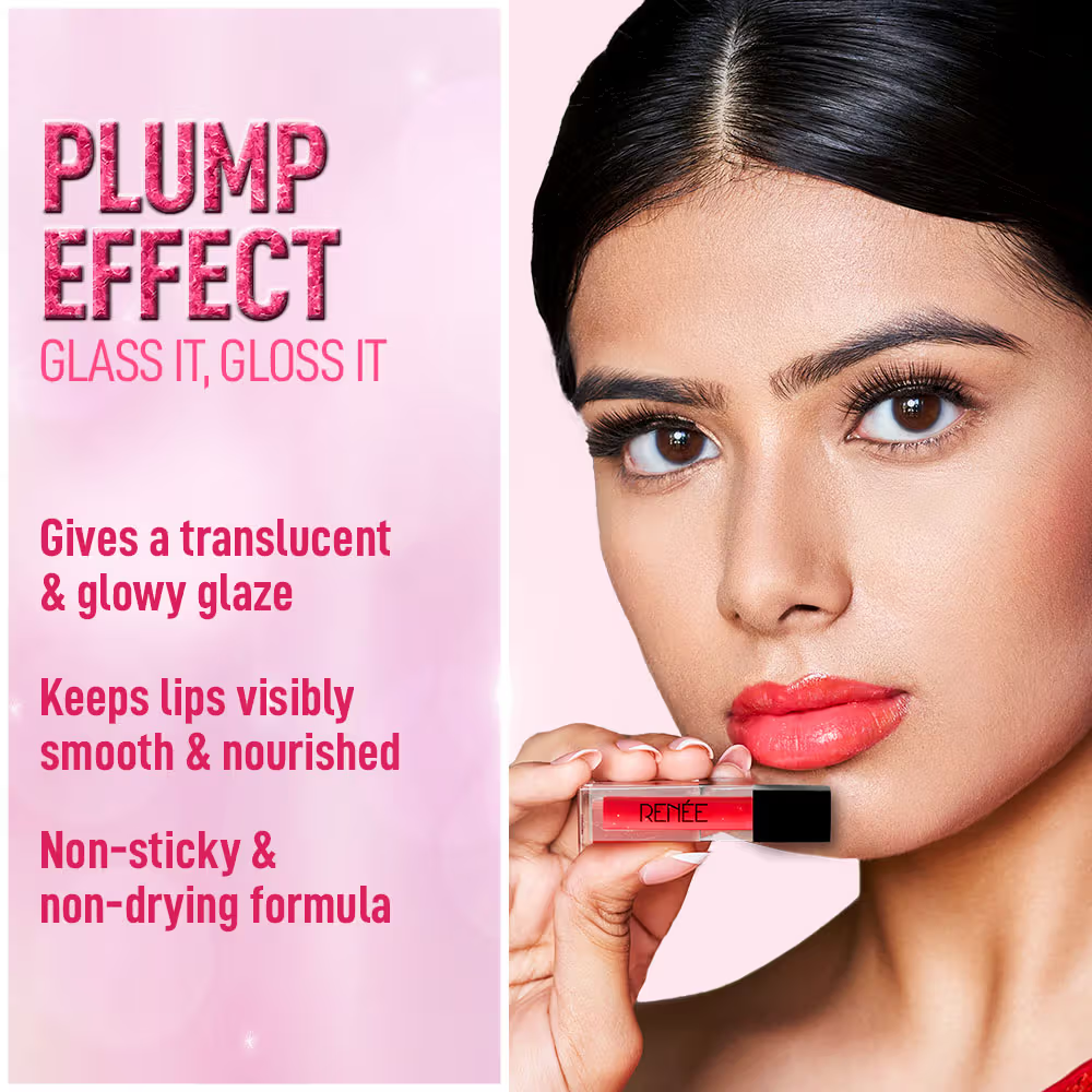RENEE Shine Forever Lip Gloss Combo, Non Sticky, Moisturizing Effect, Gift for her - Pack of 10