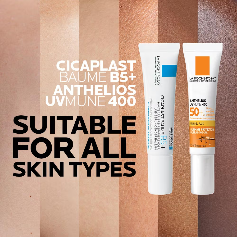 La Roche-Posay Day & Night Skincare Minis Combo, Cicaplast B5+ & Anthelios Invisible Fluid