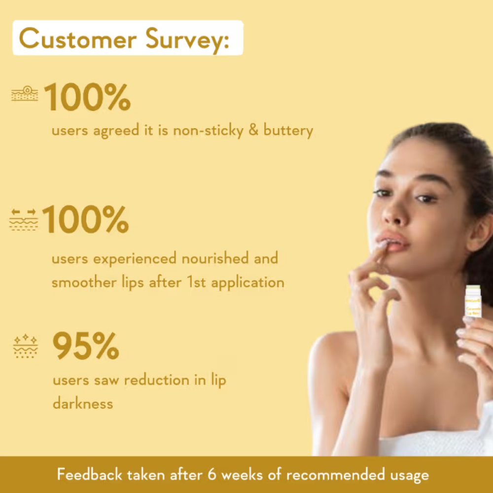 Wishcare Ceramide Lip Balm With SPF 50 PA+++ Kojic Acid & Niacinamide For Lip Lightening Natural