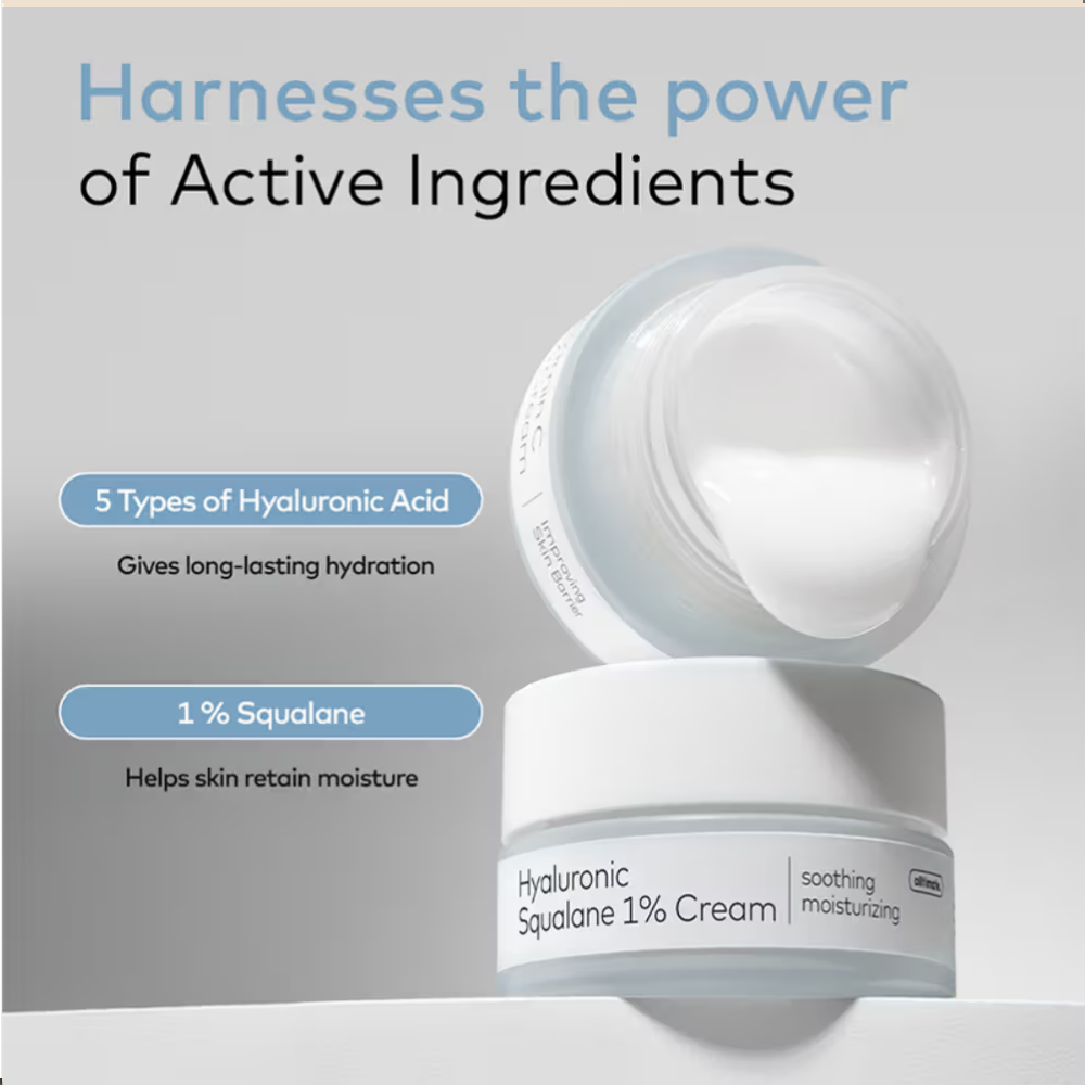 The Face Shop Alltimate Hyaluronic Squalane 1% Cream - Korean Day & Night Hydrating Moisturizer