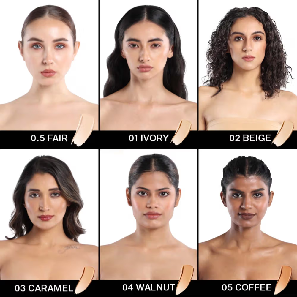 Flicka The Base Story Foundation High Coverage Satin Matte Finish Lightweight Waterproof