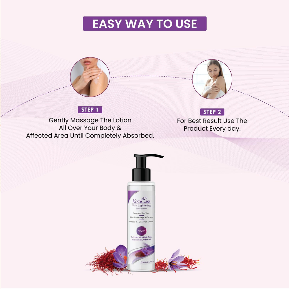 Kozicare Cream Saffron Body Lotion For All Skin Types