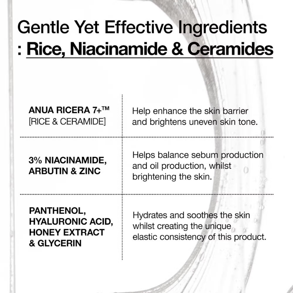 Anua 7 Rice Ceramide Hydrating Barrier Serum with Ceramide & Hyaluronic Acid For Korean Glass Skin