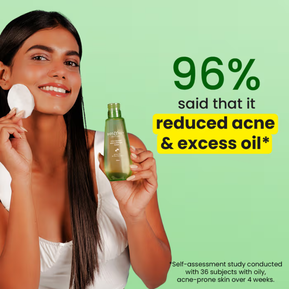 Dot & Key Cica Calming Skin Clarifying Toner With Niacinamide & Green Tea, Acne & Oil Control