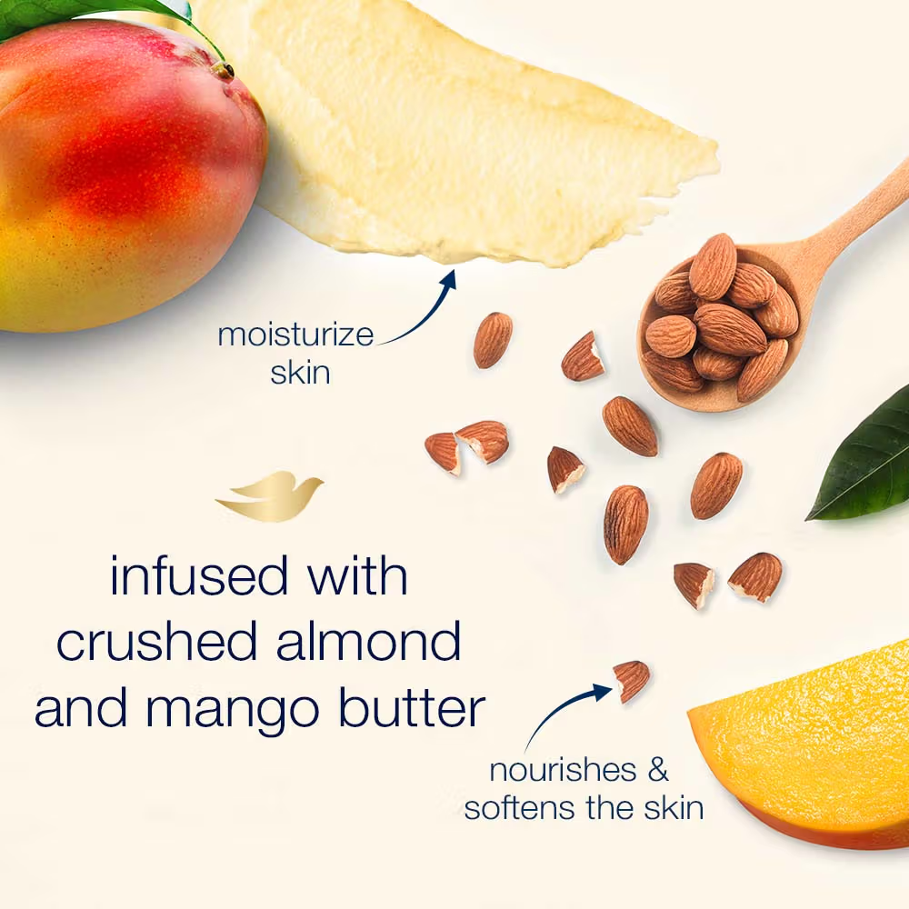 Dove Exfoliating Body Polish Scrub - Crushed Almond And Mango Butter