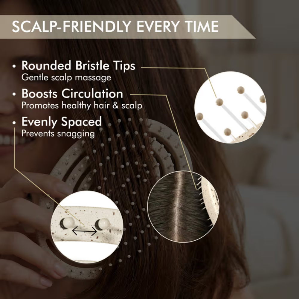 Ikonic Me Eco Spiral Travel Brush IKM- 2109 - Sand Beige