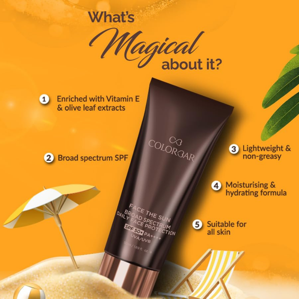 Colorbar Face The Sun Broad Spectrum Daily Face Protector SPF50+PA++++ UVA/UVB