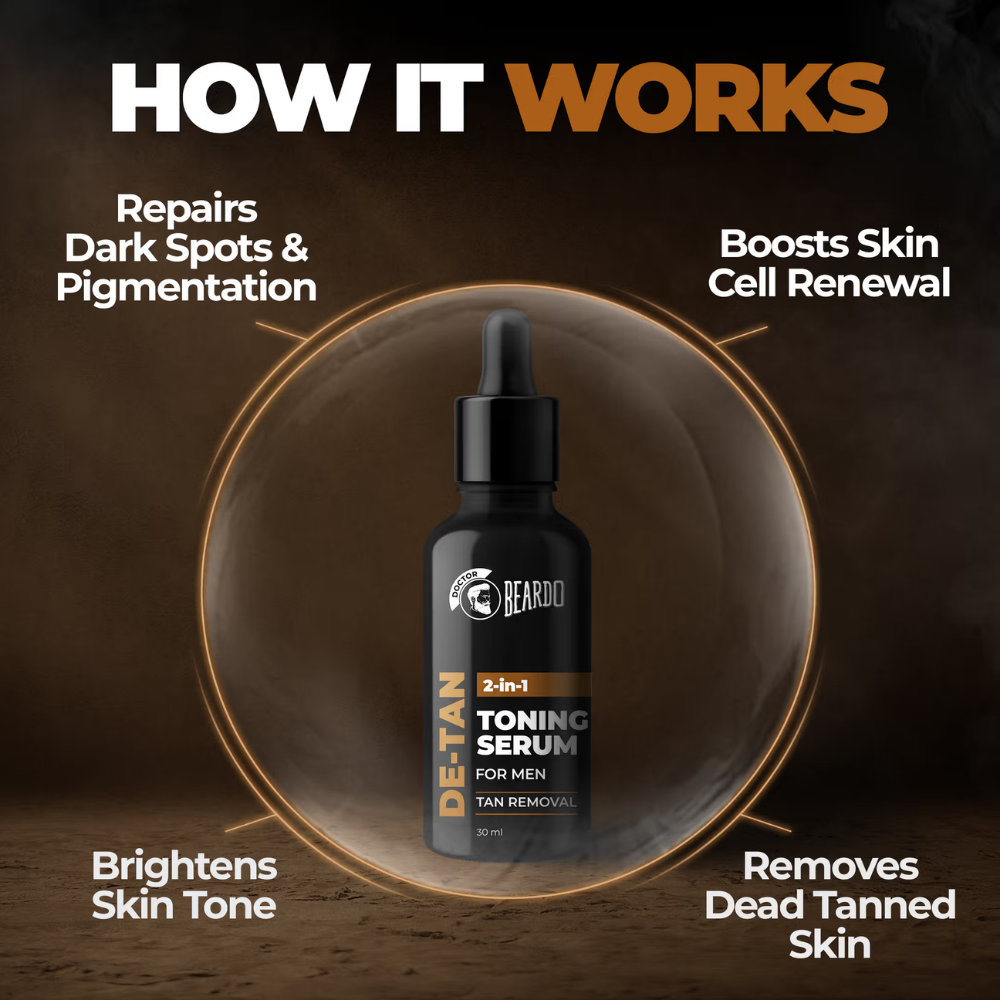 Beardo 2-in-1 Detan Toner + Serum For Men