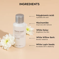 The Face Shop White Seed Brightening Lotion - Korean Moisturizer With Niacinamide for Even Skin Tone
