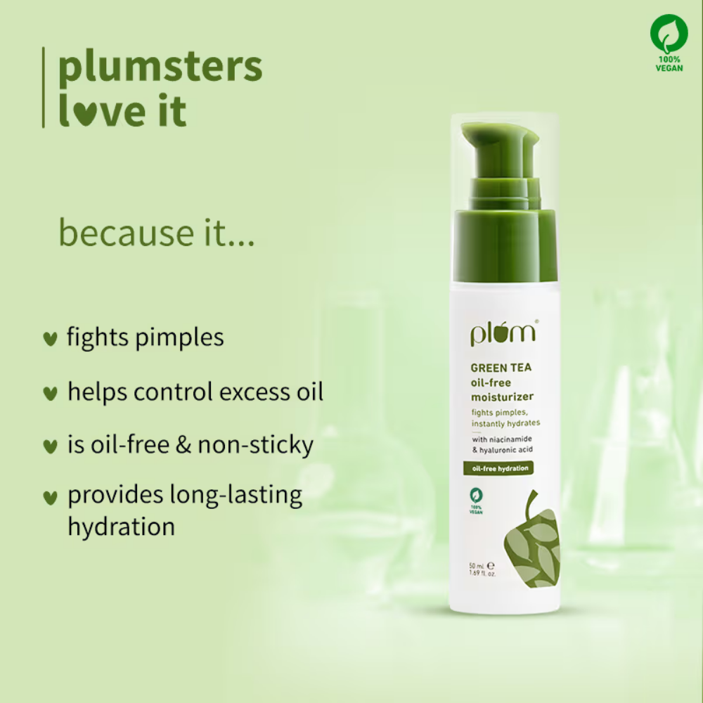 Plum Green Tea Oil-Free Moisturizer With Niacinamide For Oily, Acne Prone Skin
