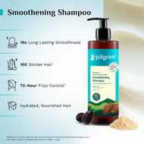 Pilgrim Patua & 10X Keratin Smoothening Shampoo For Dry & Frizzy Hair