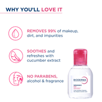 Bioderma Dermatological Micellar Water Sensibio H2O - Gently Removes Makeup Prevents Clogged Pores