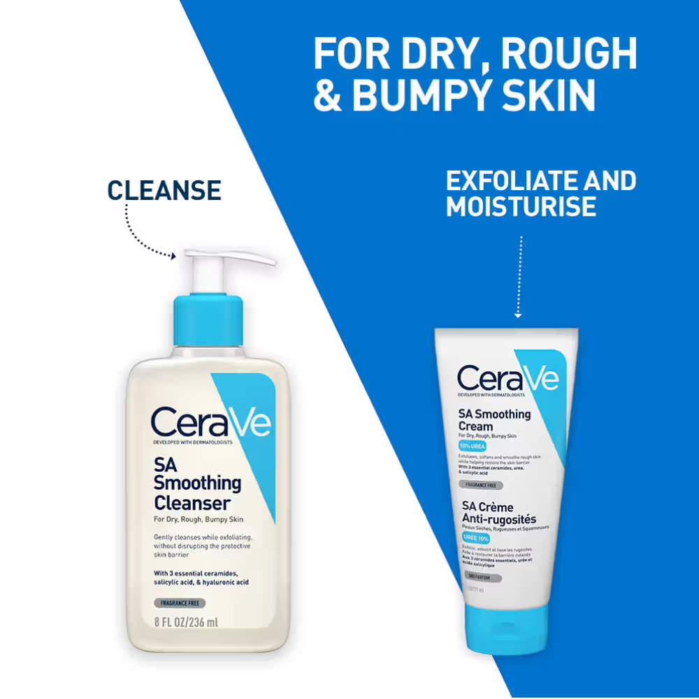 CeraVe SA Smoothing Cream for exfoliating Rough & Bumpy Skin With Salicylic Acid
