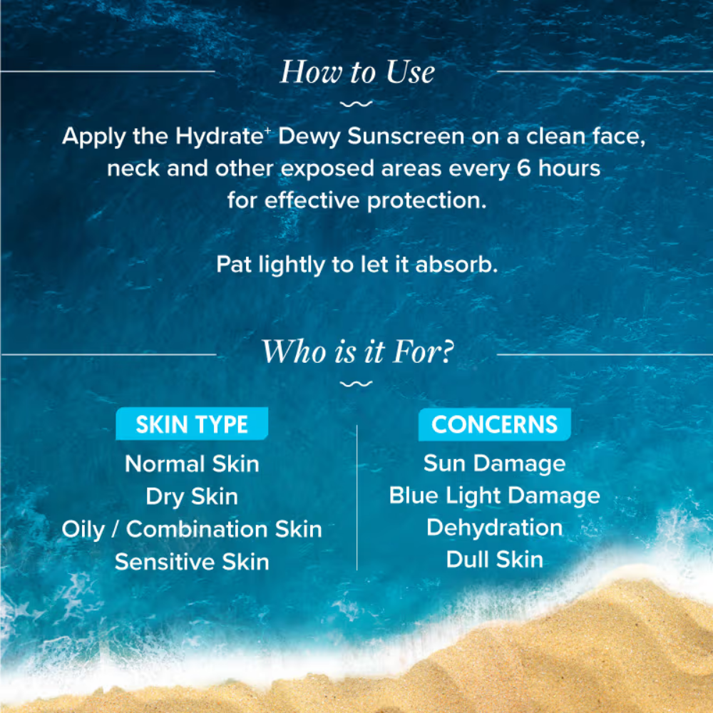 Aqualogica Hydrate+ Dewy Sunscreen with Coconut Water & Hyaluronic Acid