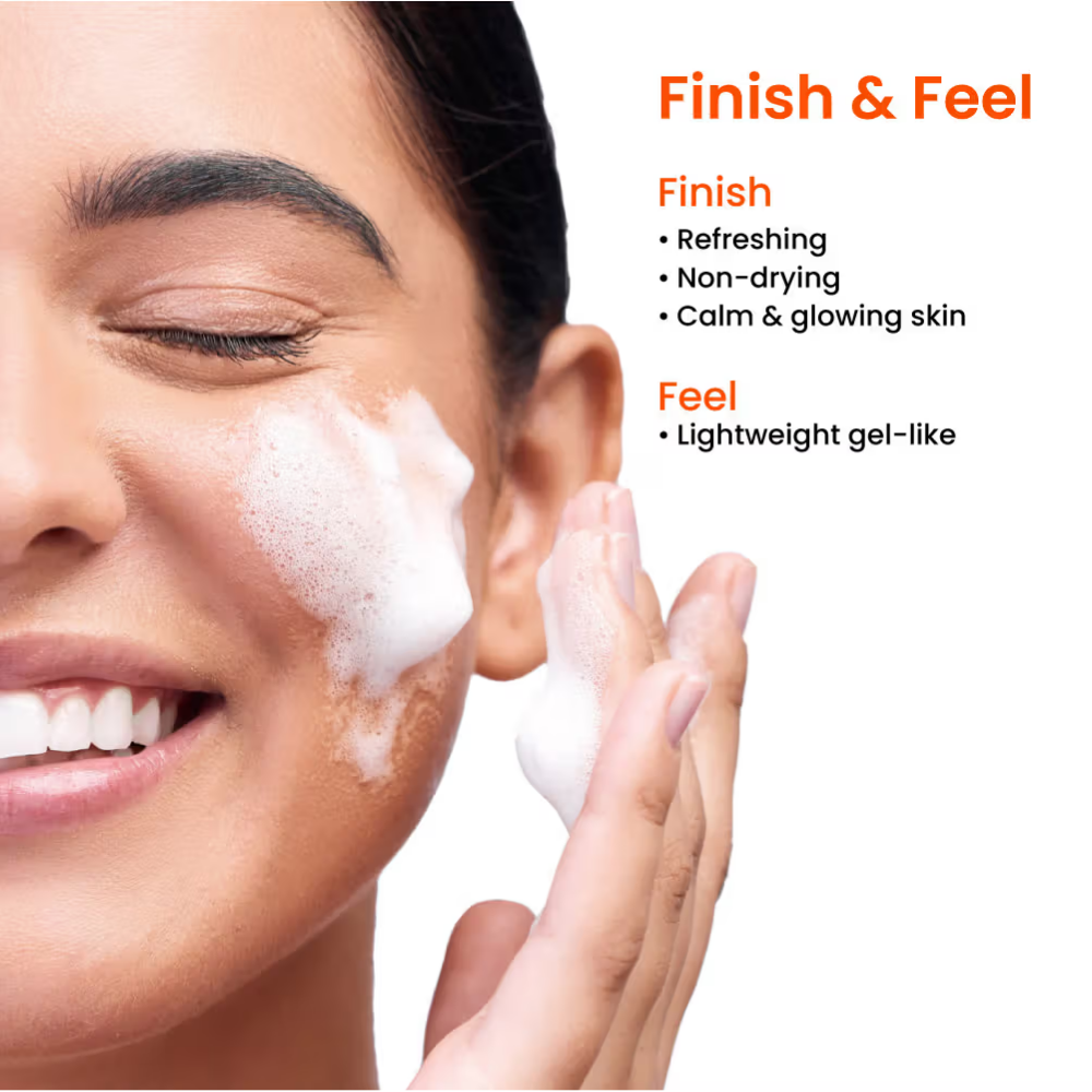 Foxtale Refreshing Face Wash with Niacinamide & Vitamin E, Deeply Cleans Pores and Soothes Skin