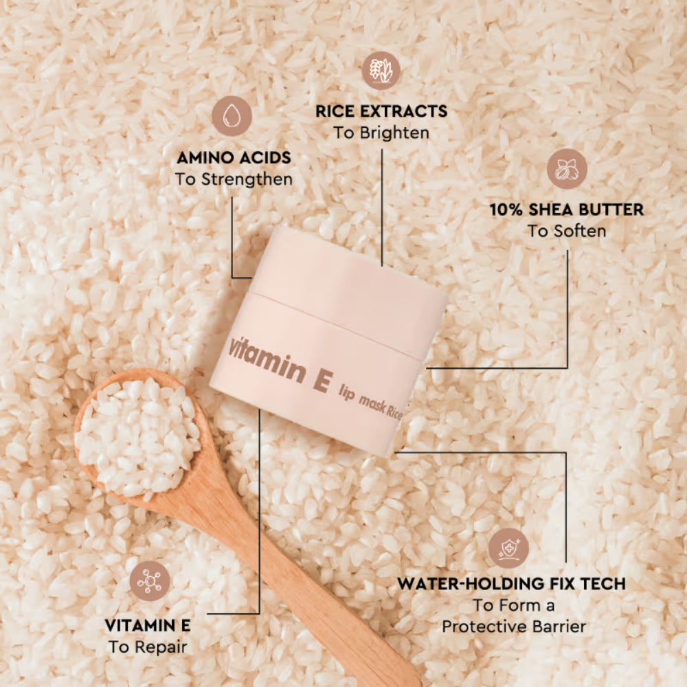 The Face Shop Vitamin Korean Mini Lip Sleeping Mask for Dark, Dry, Pigmented Lips