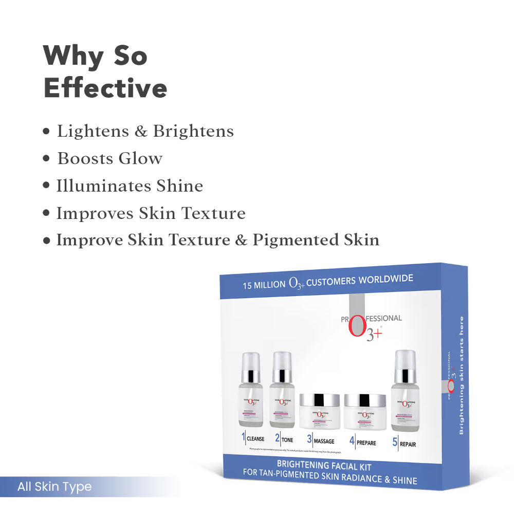O3+ Brightening Facial Kit for Tan and Pigmented Skin