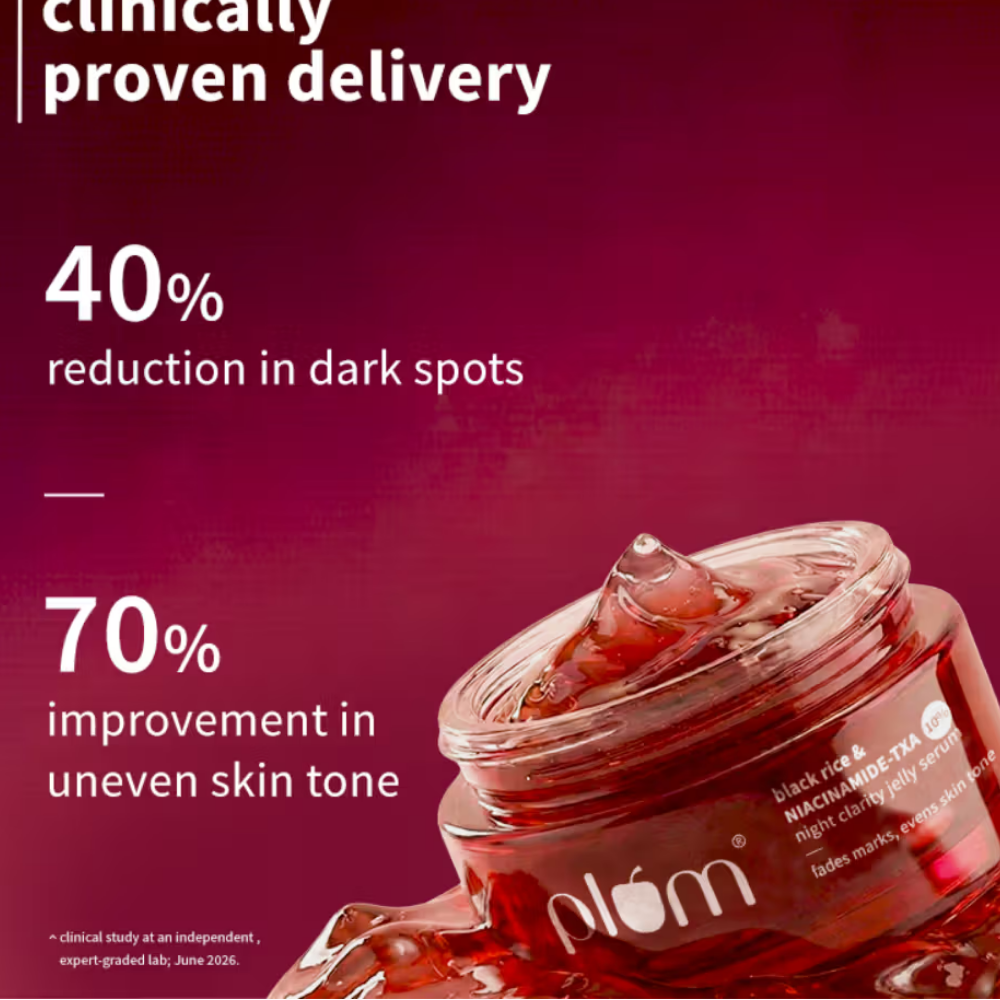 Plum Black Rice & Niacinamide-TXA 10% Night Clarity Jelly Serum