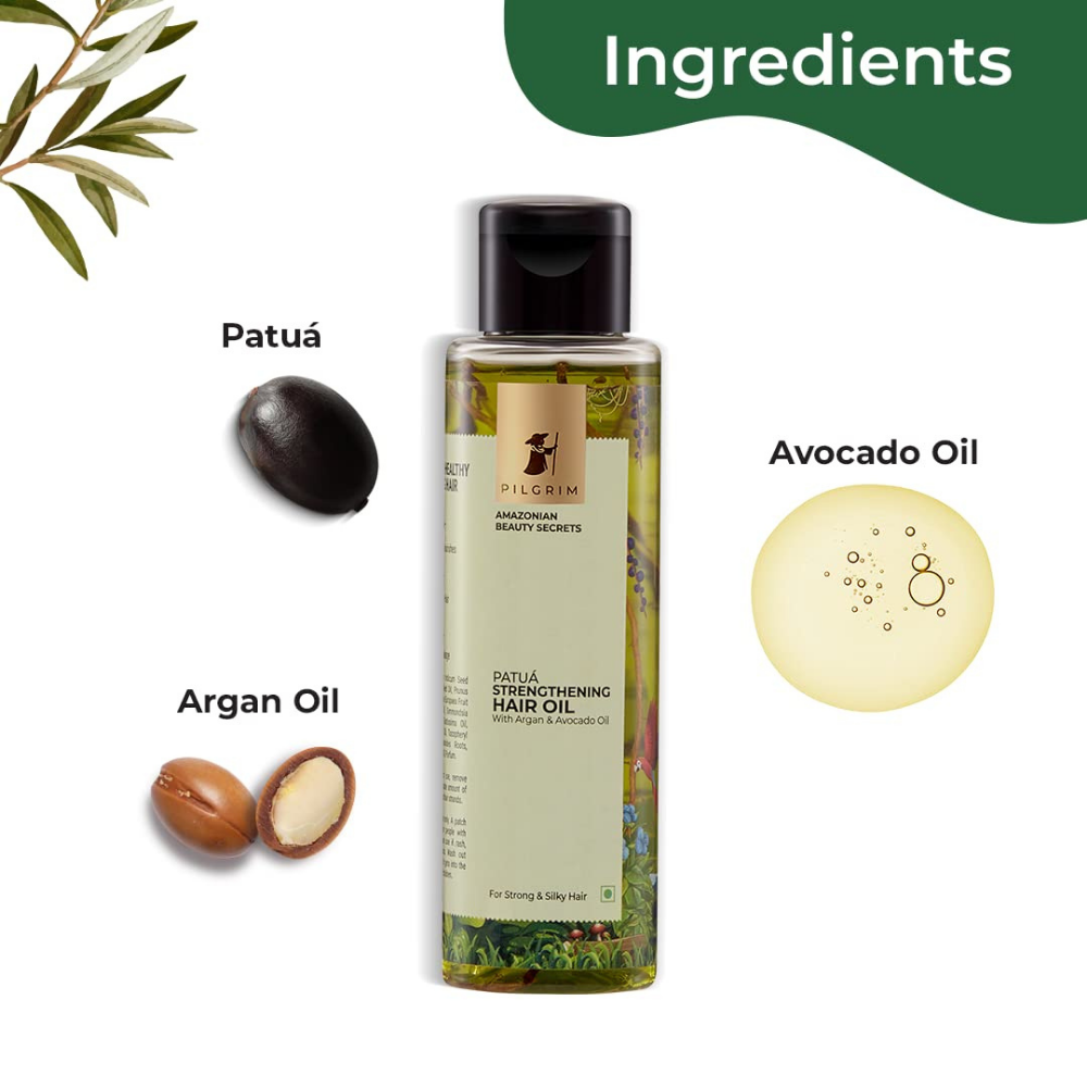 PILGRIM Amazonian Patuá STRENGTHENING HAIR OIL with Argan & Avocado oil for strong & silky hair