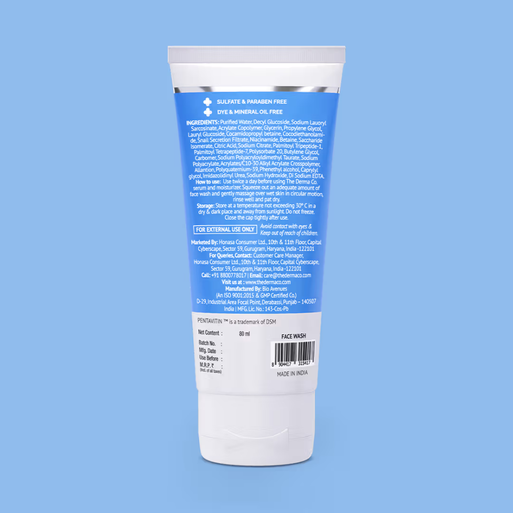 The Derma Co Snail Peptide 96 Hydrating Face Wash