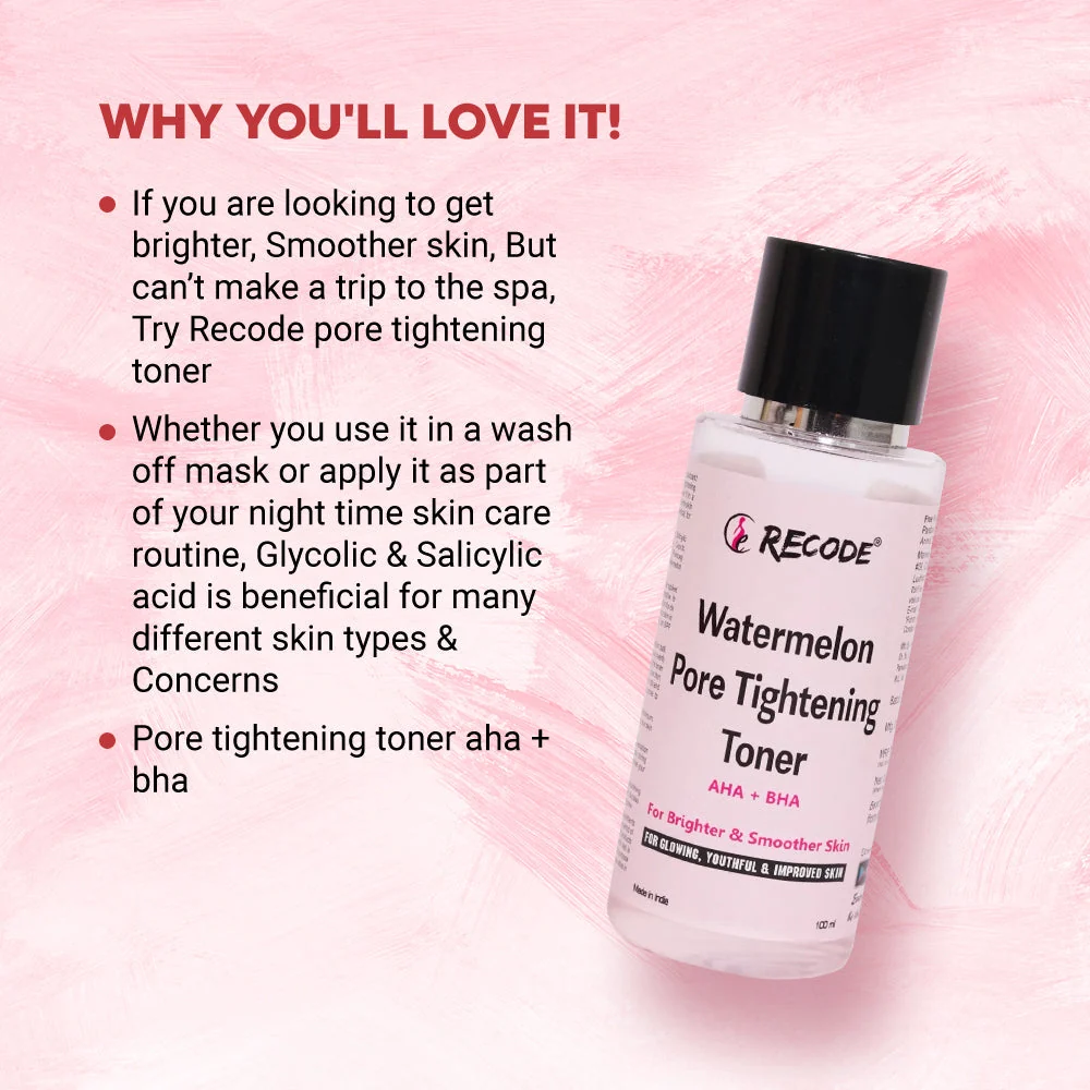 Recode Watermelon Pore Tightening Toner PHA + BHA
