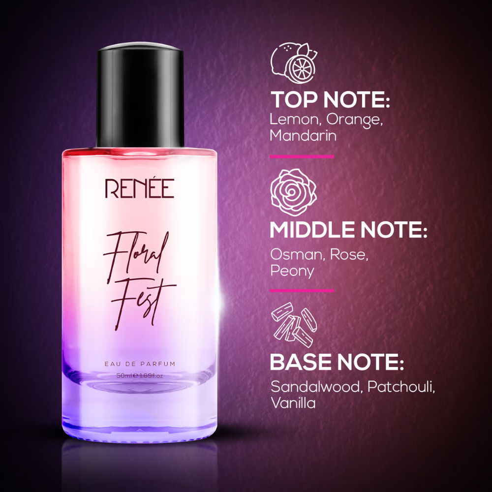 Renee Cosmetics Floral Fest Eau De Parfum, Luxury Perfume for Women, Premium, Long-Lasting Elegance