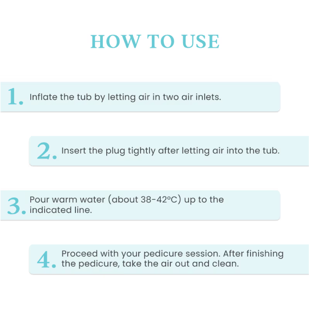 O3+ Pedilogix Inflatable Tub For Pedicure & Manicure