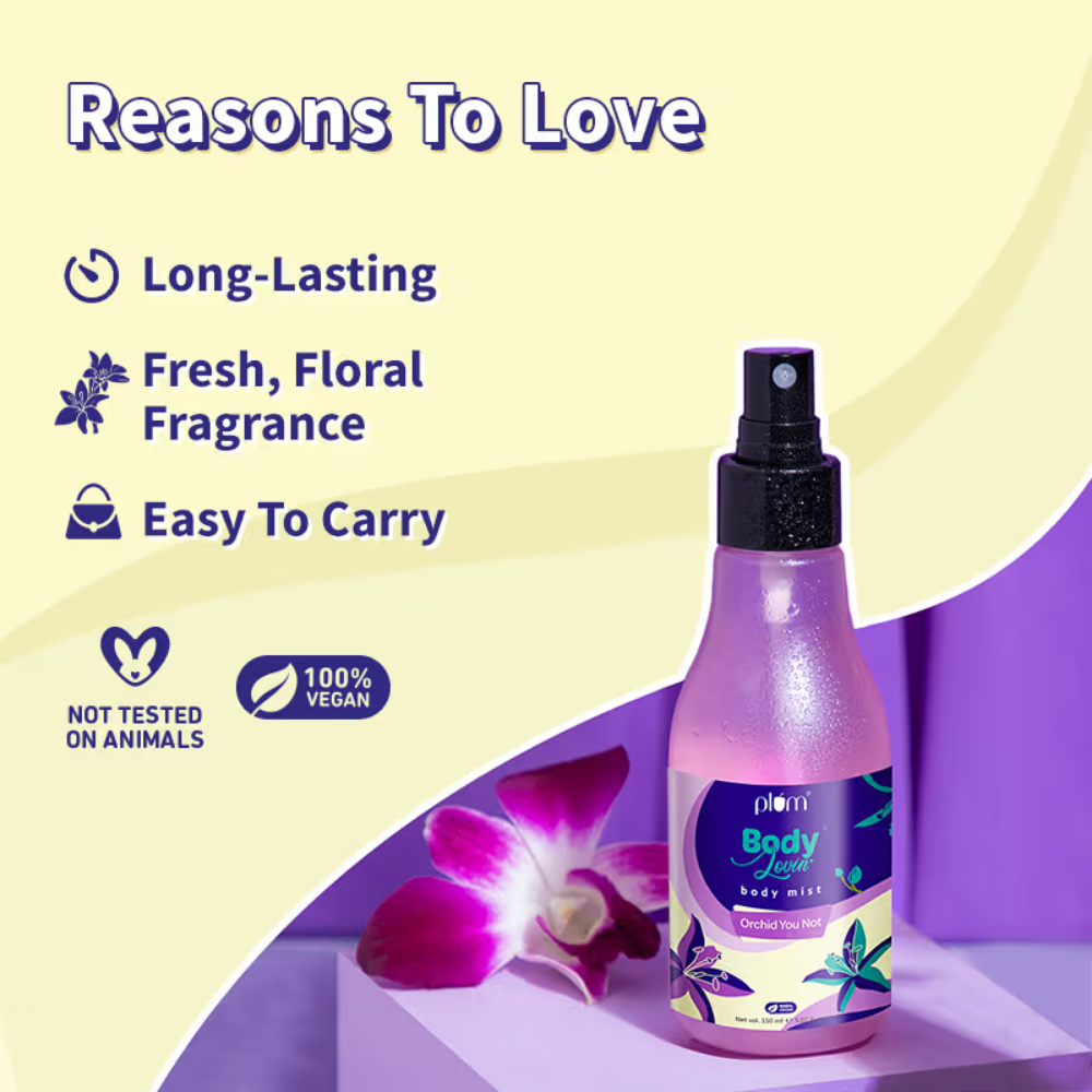 Plum BodyLovin Orchid-You-Not Body Mist For A Long Lasting Floral Fragrance