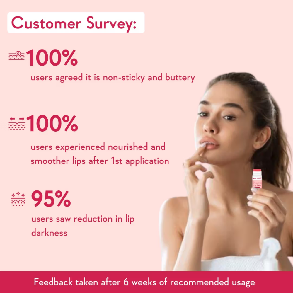 Wishcare Tinted Ceramide Lip Balm with SPF50 PA+++ - Kojic Acid & Niacinamide - For Lip Lightening