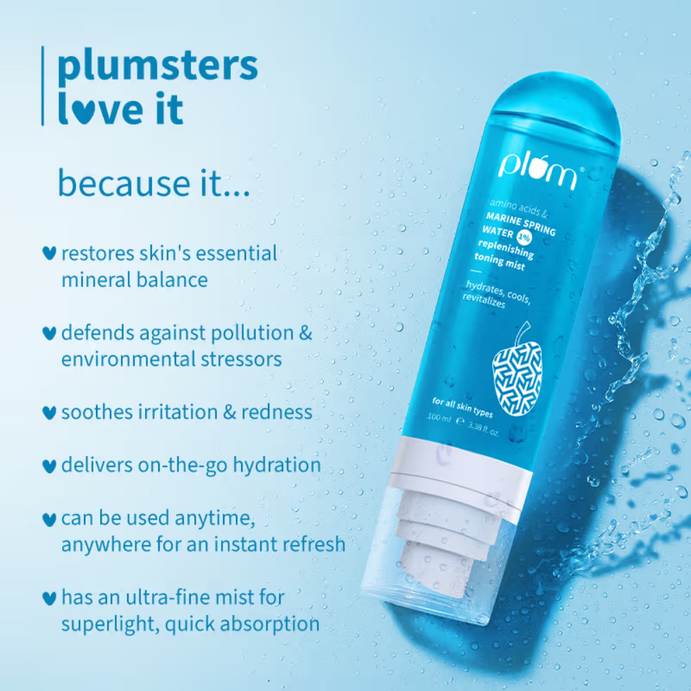 Plum 1% Marine Spring Water Replenishing Toning Mist