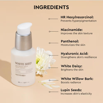 The Face Shop White Seed Brightening Korean Serum With Niacinamide & Hyaluronic Acid for Dark Spots